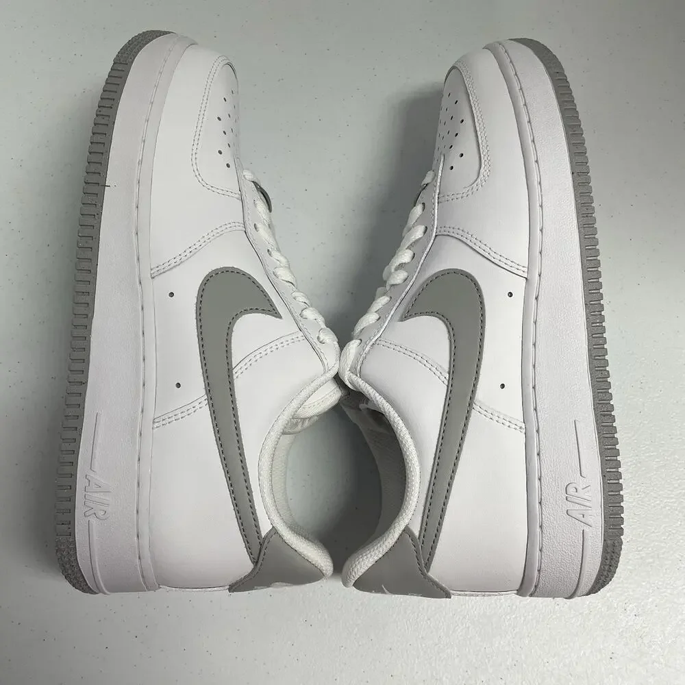 Nike Air Force 1 '07 White Light Smoke Grey FJ4146 100 Size 7.5 Men Size 9 Women
